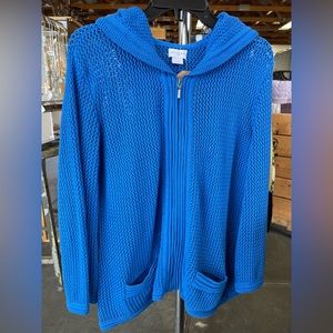 Jaclyn Smith zip cardigan L $15